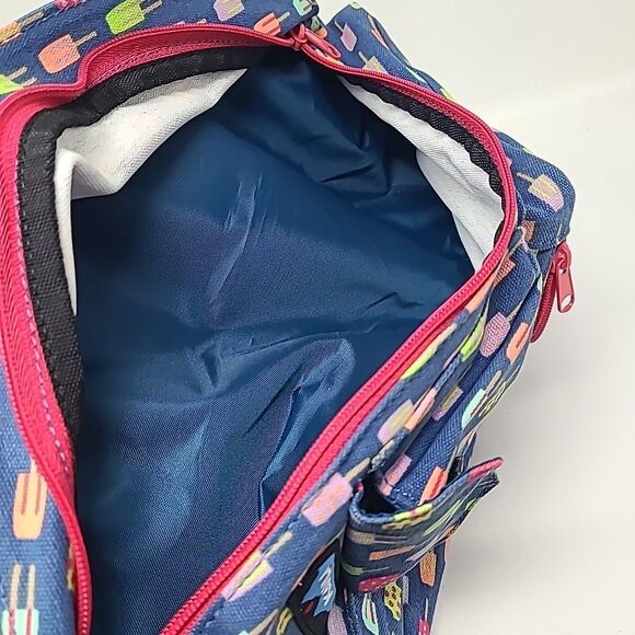 KAVU Crossbody Backpack Sling Rope Blue Multicolor Popsicle Ice Cream Print - Picture 9 of 10
